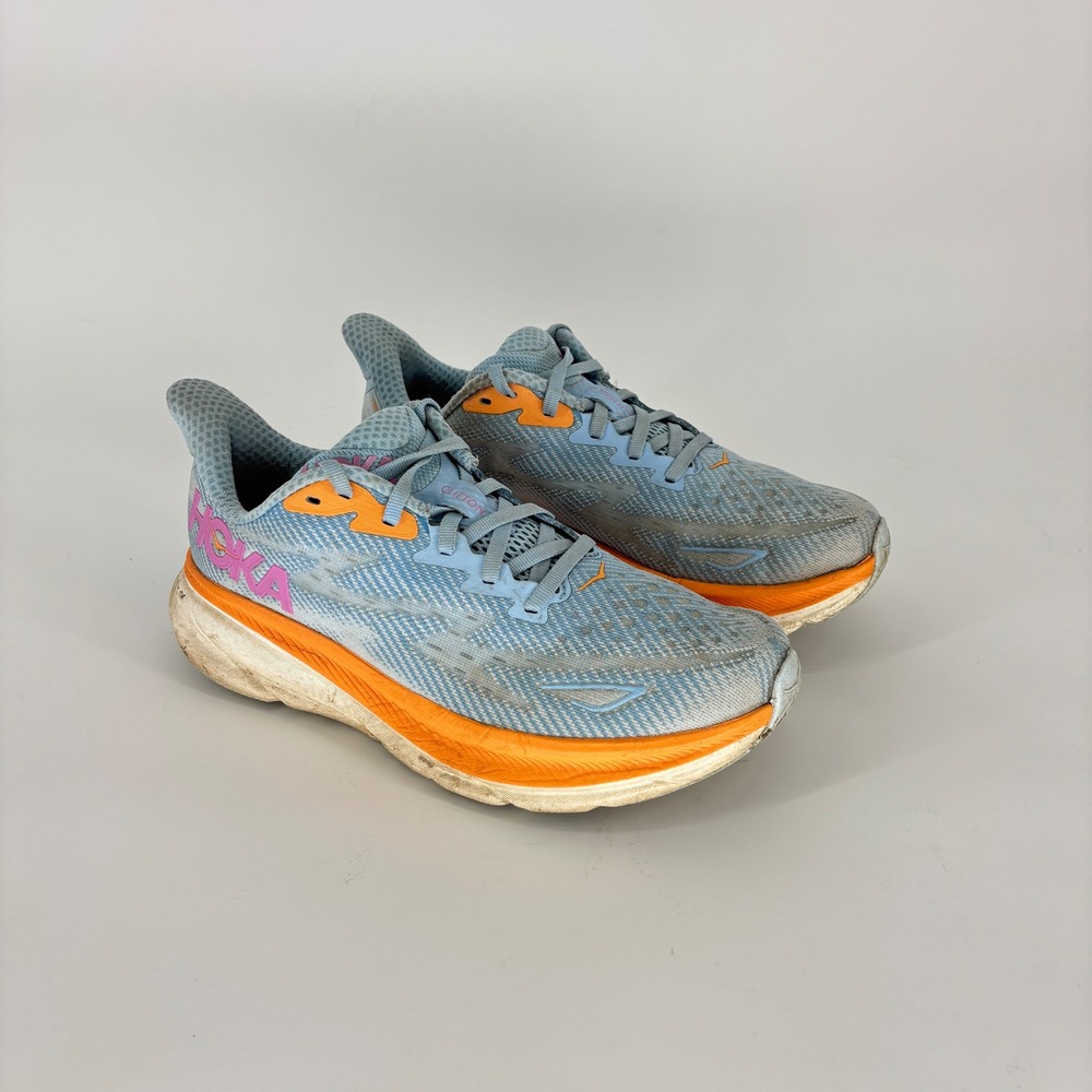 Hoka Clifton 9 Shoes Airy Blue/Ice Water Women Size 7.5 Running Athletic Gym